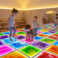 Dalles de sol sensorielles liquides à LED, revêtement de sol dynamique lumineux, équipement pour salle sensorielle autisme, tapis de jeu d'intégration sensorielle TDAH