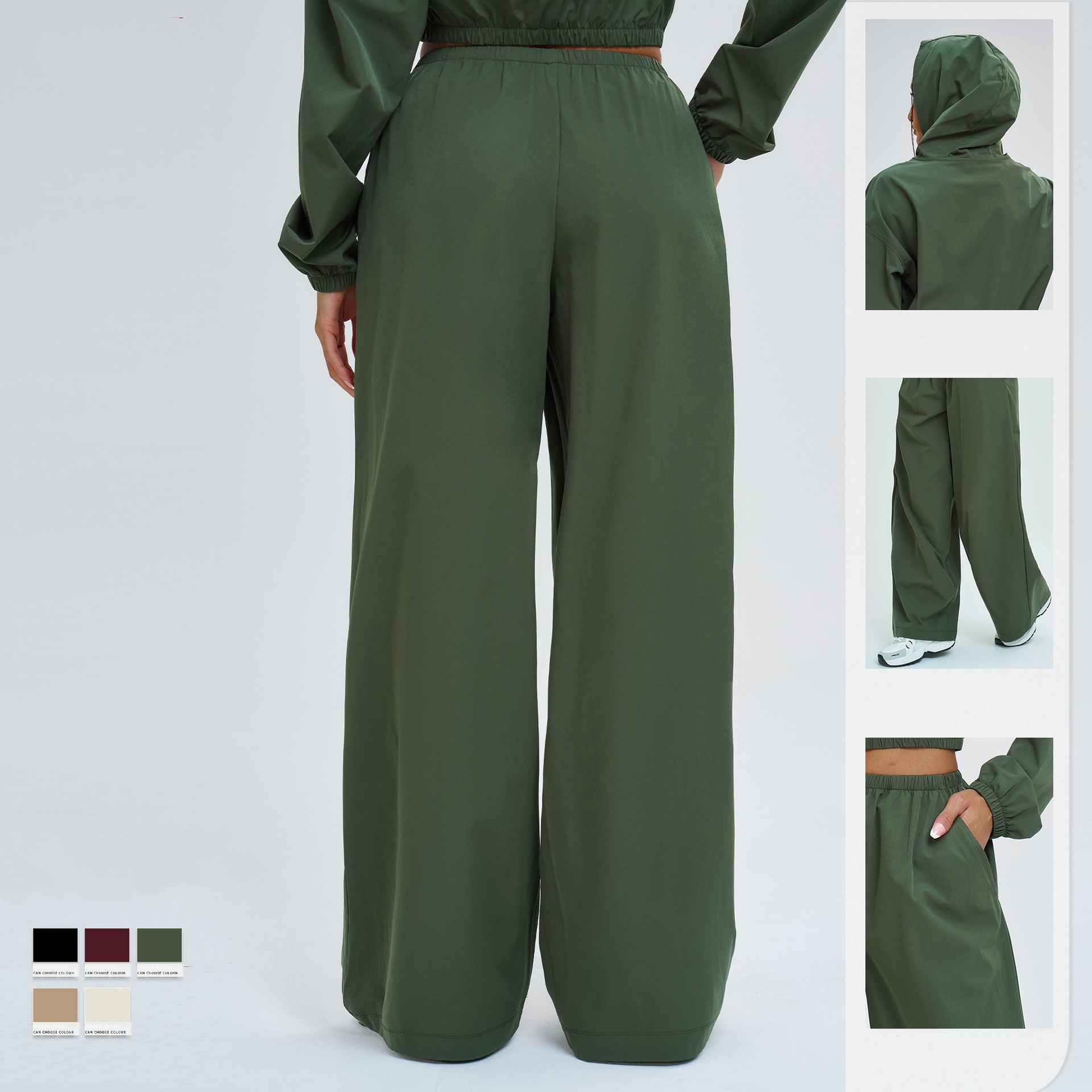 Activewear Pants Sports Zipper Jacket Pocket Gym Clothing Breathable 2 Piece Yoga Women Workout Set