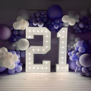 Marquee Letters Sign LED Marquee Number Lights Sign para Night Light Lámpara de Navidad Fiesta de cumpleaños Decoración de la boda - Product Image 6