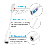 Meistverkaufter MFI-Zertifizierter USB-Audio-Adapter Kabel 8-Pin auf 3,5 mm Buchse Adapter-Stecker für iPhone und Kopfhörer