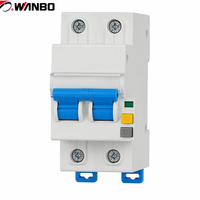 Wanbo-377 2P C16 400V RCBO avec couvercle transparent et bouton de réinitialisation pour la protection contre les fuites, les surcharges et les courts-circuits