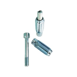 Fixations industrielles sur mesure en acier au carbone zingué, boulons à tête cylindrique hexagonale et manchons filetés, vis de serrage. - Product Image 2