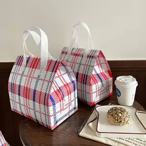 Vente en gros sacs d'emballage pour nourriture café sac à main recyclable non tissé logo personnalisé sacs à provisions conservation de la chaleur