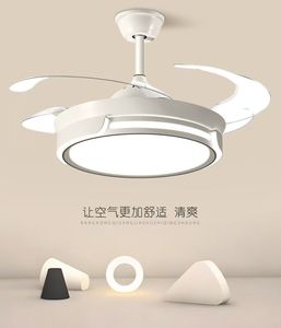 Moderno ventilador de techo LED inteligente de 42 pulgadas con <span class=keywords><strong>control</strong></span> retráctil y interruptor de atenuación de <span class=keywords><strong>3</strong></span> colores remoto <span class=keywords><strong>3</strong></span> aspas AC/DC Motor - Product Image 2