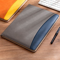 Carpeta Multifuncional de Cuero A4 para Gerentes de Ventas 4s con Potente Clip, Calculadora, Archivador Personalizable