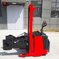 Chariot élévateur à palettes électrique pour fûts en acier, capacité 1-2 tonnes, hauteur de levage 2500 mm, rayon de braquage 2400 mm, usage industriel, roues en PU
