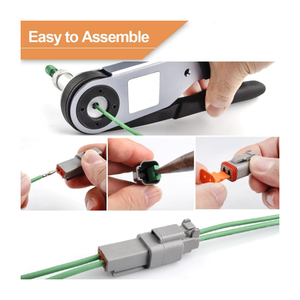 Presa connettori elettrici impermeabili con <span class=keywords><strong>35</strong></span> paia di terminali solidi Pin prese DT Deutsch connettore Kit <span class=keywords><strong>2</strong></span> 3 4 6 8 12 Pin grigio - Product Image 3