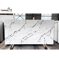 Dalle de quartz Horizon en pierre artificielle à faible teneur en silice pour plan de travail de cuisine et meuble d'angle
