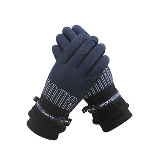 Gants de ski en coton Oxford doublés de polaire, compatibles avec les écrans tactiles, pour hommes et femmes, sports d'hiver - Product Image 2