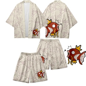T-shirt COS Poke-moned Carp <span class=keywords><strong>Wang</strong></span> <span class=keywords><strong>Yu</strong></span> Weaving Anime Baokemeng, Veste ample tendance pour adolescent, Kimono, Pantalon de plage - Product Image 1