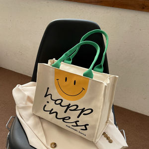 Borse da <span class=keywords><strong>Shopping</strong></span> in tela di cotone di grande capacità nuovo Design molte tasche con cerniera alla moda per uso estivo invernale da spiaggia - Product Image 2