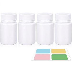 Plastic HDPE Cylinder 45ml 60ml 80ml <b>100ml</b> 120ml 150ml 175ml 200ml Child Proof Pill <b>Bottles</b> Medicine Packaging - Product Image 1