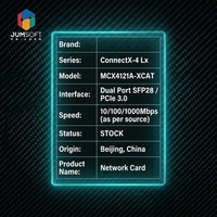 Tarjeta de red para servidor con cable de perfil alto Popular MCX4121A-XCAT Connect X-4 Lx EN 10GbE de doble puerto SFP28 PCIe 3.0 X16 en stock