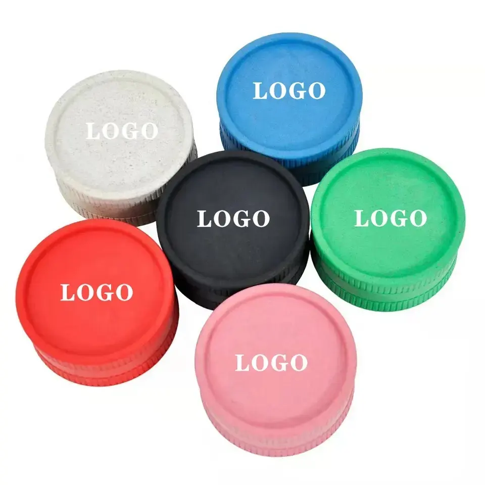 Commercio all'ingrosso 55mm smerigliatrice biodegradabile Logo personalizzato fibra vegetale all'ingrosso tabacco smerigliatrice per erbe Design