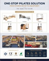 Máquina de Pilates Portátil de Aleación de Aluminio, Cama Reformer Negra, Equipo de Yoga de Fábrica