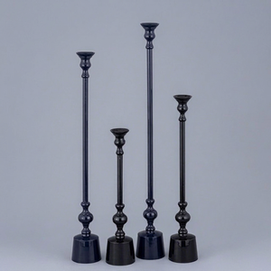 Décoration d'intérieur, finition nickel, bougeoirs faits à la main, écologiques, portables, légers, en métal, pour mariage, Noël - Product Image 1
