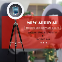 AIPAILE Anneau lumineux LED en métal compatible iPad avec télécommande pour stations de partage de photos de mariage et d'événements