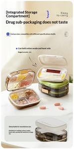 Boîtes en plastique en gros, organiseur de pilules de voyage, boîte à 10 compartiments, petite boîte pliable portable pour le transport et le rangement, organiseur quotidien - Product Image 6