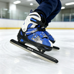 Patins à glace réglables pour enfants, doublure chaude, bottes de patinage sur glace pour enfants, chaussures de patinage sur glace pour débutants, acier inoxydable, taille 30-45 - Product Image 2