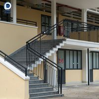 Rampe d'escalier moderne et élégante en forme de L, en acier inoxydable, pour escalier droit, installation DIY pour villa et appartement - Prima