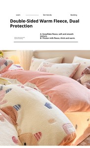 Set di Quattro Pezzi di Alta Qualità in <span class=keywords><strong>Flanella</strong></span>, Lenzuola e Copripiumini Caldi per Letti in Lana di Latte Ispessita, per Dormitori Studenteschi in Autunno - Product Image 3