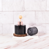 50ml 100ml rond vide Reed diffuseur bouteille arôme huile verre bouteilles de parfum avec rotin diffuseur bâtons Reed diffuseur boule de bois