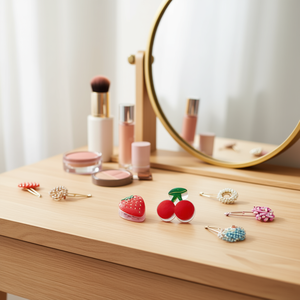 Fermacapelli a Forma di Fragola e Ciliegia 5,5 Cm Accessorio per Capelli da Donna - Product Image 3