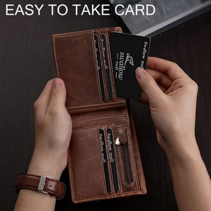 Custom Slim RFID Leather Bifold <b>Wallet</b> Organizer Slim Card <b>Holder</b> with 14 Card Slots and 2 Cash Pockets Genuine Leather <b>Wallet</b> - Product Image 4