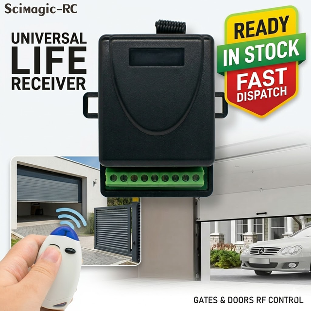 433.92MHz 2 Channel LIFE Receiver Rolling Code Access Control for FIDO VIP STAR BRAVO Gate Automation