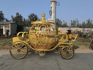 Carrozza di Cenerentola Bianca in Metallo per Matrimoni, Design Natalizio a Forma di Zucca, Prodotta dal Produttore di Carrozze a Zucca - Product Image 3
