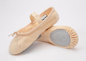 E5029 Chaussons de ballet en toile fendue à semelle souple pour femme <span class=keywords><strong>Chaussures</strong></span> de <span class=keywords><strong>danse</strong></span> en cuir à bande élastique pour adulte - Product Image 2