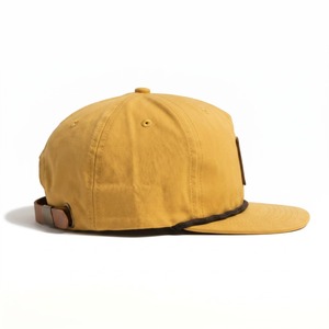 Gorra de Golf de Nylon de 5 Paneles con Cierre a Presión, Personalizada con Logotipo en Parche de Cuero y Cuerda, de Alta Calidad, Sin Estructura - Product Image 4