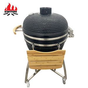 KIMSTONE Kamado de Cerámica Grande Negro de 26 Pulgadas para Barbacoa, KS-KP26R-04-01 - Product Image 3