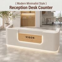 Bureau d'accueil de style minimaliste moderne, adapté aux magasins de détail commerciaux, aux salons proposant des services personnalisés, OEM