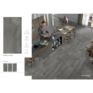 Cement Grey Concrete Look Porcelain Tiles 24x48 Inch <b>Matte</b> <b>Floor</b> Wall Surface - Product Image 5