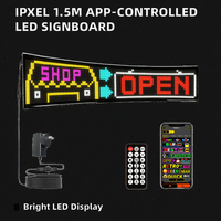 Letrero LED Programable por Aplicación con Pantalla Táctil IP65 de 1.5m*0.28m, 5V, con Mensajes Desplazables para Centros Comerciales al Aire Libre