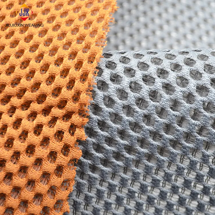 Material 3d Air Mesh Fabric for Sports Shoes Plaid Washable Knitted Jiangsu Tricot 100% Polyester 1mm 2mm 3mm 4mm Thickness