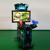 Machine de jeu d'arcade à feu complet de 42 pouces en métal Double pistolet 220V tir extraterrestre intense à pièces de monnaie simule des jeux passionnants