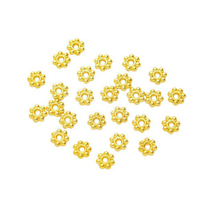 Alloy Spacer Beads White Gold Small Size Flower Shape DIY Jewelry Accessories For <b>Bracelet</b> Necklace <b>Stringing</b> Material - Product Image 5