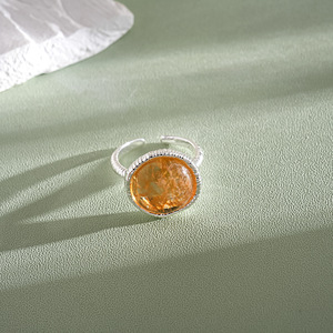 Handmade Twisted Band Natural Gemstone Open <b>Rings</b> Round Turquoise Rose Quartz <b>Statement</b> <b>Rings</b> For Women - Product Image 5