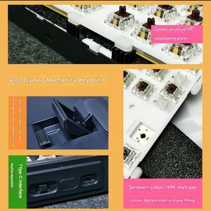 HJSDZHI H102 기계식 키보드 무선 2.4G 블루투스 혼합 조명 - Product Image 5
