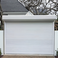 Porte à volets roulants en aluminium à lattes de 77mm avec palan à chaîne manuel pour armoires de cuisine et garages en vente