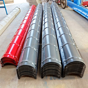 Electric Hydraulic Automatic Metal Roof Panel Round V Shaped Rain ridge Cap Roll Forming <b>Machine</b> Bearing Motor for Construction - Product Image 2