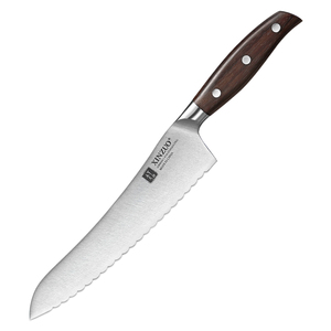 Couteaux de cuisine en acier inoxydable allemand de haute qualité pour trancher la viande, <span class=keywords><strong>couteau</strong></span> pour aliments congelés avec manche en bois de santal rouge - Product Image 5