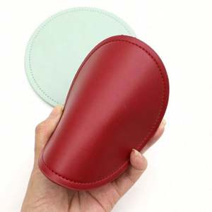 Tapis de tasses à café avec logo à impression personnalisée Vente en gros Sous-verre en cuir PU vierge pour boissons Cadeau promotionnel - Product Image 2