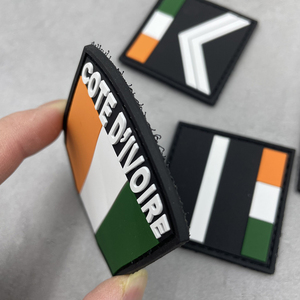 Ngà bờ biển cờ vá đồng phục lớp huy hiệu phụ kiện tùy chỉnh cao su PVC vá - Product Image 2