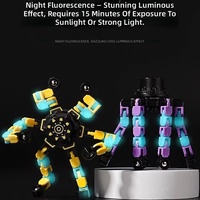 Fidget Spinner Transformable Robot Créatif Anti-Stress Sensoriel Jouet à Manivelle pour les Doigts