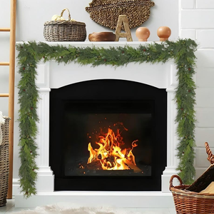 Guirlande épaisse en cèdre vert réaliste, verdure artificielle pour intérieur et extérieur, décoration de Noël pour fenêtre et fêtes - Product Image 5