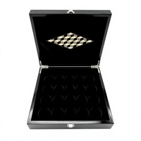 Boîte de rangement en bois pour capsules de café Nespresso personnalisées, emballage en MDF noir laqué piano de luxe