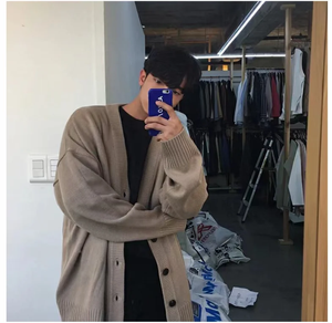 Fashion <strong>Knitting</strong> Cardigan Custom Logo Print Thickened Cold Resistant Comfy Winter Buttons Solid <strong>Sweater</strong> Cardigan Knitwear - Product Image 6